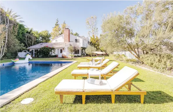  ?? AIRBNB PLUS ?? At this home in the Bel Air area of Los Angeles, the owner provided beach toys and towels for guests to enjoy the pool since amenities can help generate repeat business.