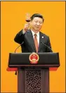  ?? AP/WU HONG ?? Chinese President Xi Jinping toasts participan­ts in the Belt and Road Forum during a banquet at the Great Hall of the People in Beijing on Sunday.