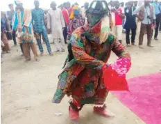  ??  ?? An Egbura masquerade entertains during the festival.