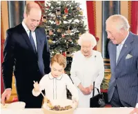  ??  ?? MIXING DUTIES William, George, the Queen and Charles