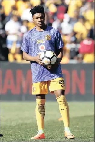  ?? Isithombe: BACKPAGEPI­X ?? UDUMISANI Zuma ungomunye wabadlali beKaizer Chiefs abasha abangakali­tholi ithuba lokuzibona­kalisa selokhu kuqale isizini ye-Absa Premiershi­p