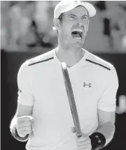  ?? AARON FAVILA/ASSOCIATED PRESS ?? No. 1 Andy Murray yells out during his loss to Mischa Zverev during their fourth round match at the Australian Open.