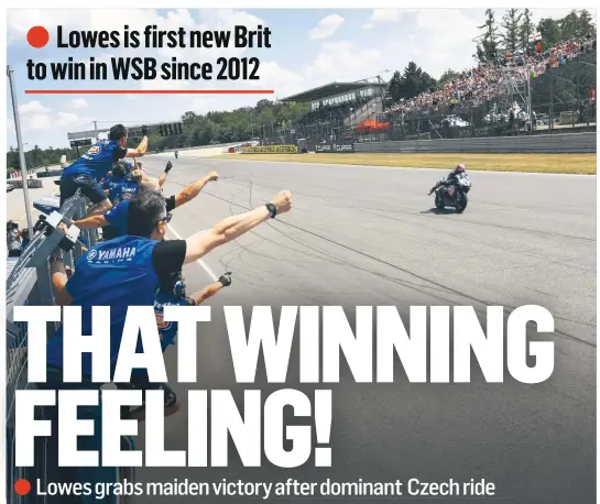  ??  ?? Lowes is first new Brit to win in WSB since 2012 XRomnghdds­fsed Catquo ciptisasds Ahaesidit fudere