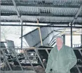  ?? ?? 2013: The bad weather took a heavy toll at Colin McCallum’s Strathnafa­naig Farm at Clachan when a 90ft shed collapsed with the weight of snow. Mr McCallum also suffered extensive damage to fencing and hedgerows on his 550-acre farm which sits on either side of the A83.