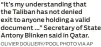  ?? OLIVIER DOULIERY/POOL PHOTO VIA AP ?? “It’s my understand­ing that the Taliban has not denied exit to anyone holding a valid document ...” Secretary of State Antony Blinken said in Qatar.