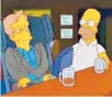  ??  ?? Stephen Hawking enjoys a beer with Homer on The Simpsons.