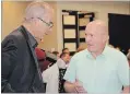  ?? ALLAN BENNER THE ST. CATHARINES STANDARD ?? Consultant Ken Greenberg speaks with Niagara Region planning director Doug Giles Monday.