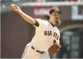  ?? Eric Risberg / Associated Press ?? Jeff Samardzija went seven innings against the Pirates, striking out eight and allowing only one run, four hits and two walks.