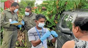  ??  ?? Health checks are ongoing in Fiji in an effort to combat Covid-19.