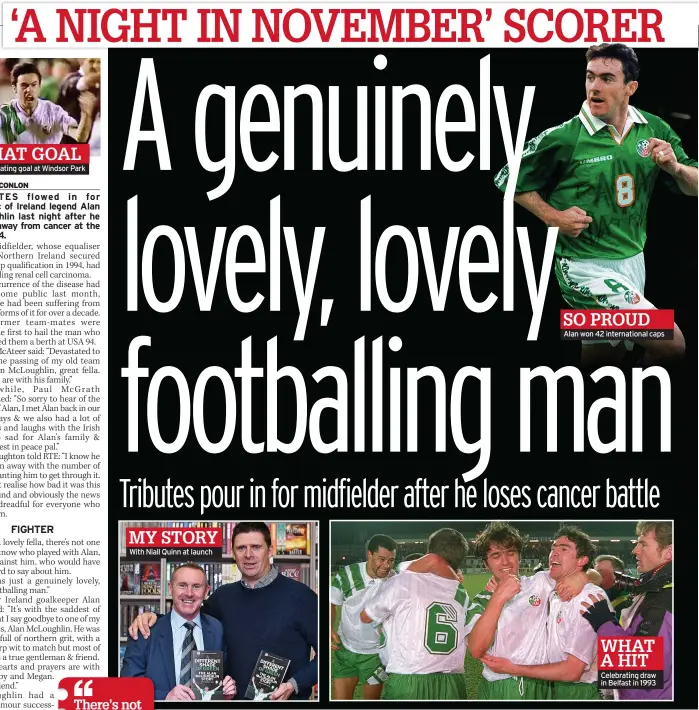  ??  ?? MY STORY With Niall Quinn at launch