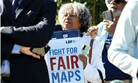  ?? Getty Images for Rooted Logistics ?? In January 2023 judges struck down the map, saying legislativ­e Republican­s had impermissi­bly used race when they redrew it after the 2020 census. Photograph: Shannon Finney/