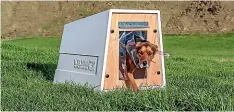  ??  ?? Kelvin – the Thermokenn­el captures and holds a dog’s body heat inside the kennel through its insulated walls, floor and door.