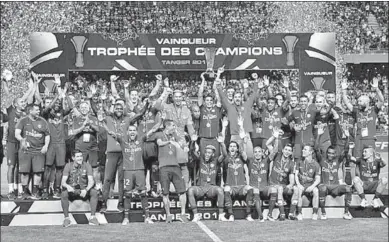  ??  ?? Paris Saint-Germain heeft zaterdagav­ond beslag gelegd op de Franse Trophée des Champions. (Foto: Goal)