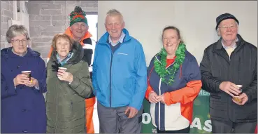  ?? (Pic: John Ahern) ?? Enjoying a well deserved cuppa following a very successful St. Patrick’s Day parade in Ballylande­rs, were l-r: Anne Gooley, Bridget Henebry, Liam Ryan, John Condon, Bridget Fitzgerald and Joss O’Brien.