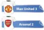  ??  ?? Man United 3
Arsenal 2