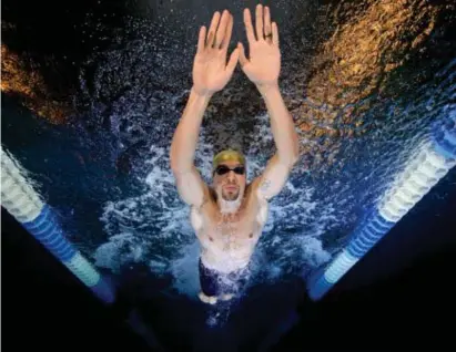  ?? FOTO PHOTO NEWS ?? Pieter Timmers zal afscheid nemen van de zwemsport in de Internatio­nal Swimming League.