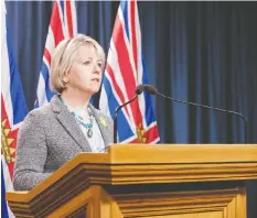  ?? DON CRAIG/GOVERNMENT OF B.C. FILES ?? Dr. Bonnie Henry says she's happy to hear Health Canada believes benefits from the AstraZenec­a vaccine far outweigh any risks.