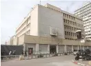  ?? (Marc Israel Sellem/The Jerusalem Post) ?? THE US EMBASSY is located in this building in Tel Aviv.