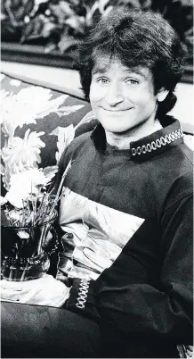  ?? ABC ?? Robin Williams played a beloved alien on the sitcom Mork and Mindy — though his co-star, Pam Dawber, wasn’t thrilled with his off-camera behaviour.