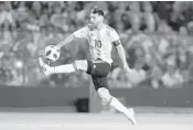  ?? NATACHA PISARENKO/AP ?? Argentina’s Lionel Messi will be 31 on June 24, making this likely his last opportunit­y to win a World Cup.