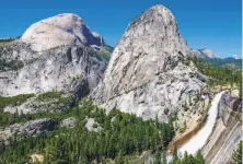  ?? Dreamstime / TNS 2010 ?? The 594-foot Nevada Fall is a popular site in Yosemite National Park. A teenager fell to his death near the fall Wednesday.