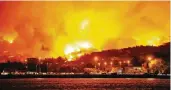  ?? FOTO: DPA ?? Waldbrände wüten in Strozanac in der Nähe von Split (Kroatien).