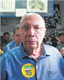  ?? TIAGO QUEIROZ/ESTADÃO ?? Voto. O candidato do MDB, Henrique Meirelles, vota em SP