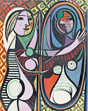  ??  ?? Passionate: Picasso’s works on display include,
from left: The Rescue, Girl Before a Mirror, Nude Woman Lying in the Sun on the Beach, and Bust of a Woman which depicts the artist’s mistress
