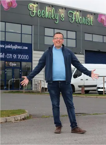  ?? Pic: ?? Micheal Feehily pictured at his Carraroe premises is one of a number of local business people who has come forward to offer a car park location for the BreastChec­k mobile clinic. Carl Brennan.