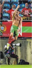  ?? FOTO: IMAGO IMAGES ?? Auch im Jubeln ein Überfliege­r: Cristiano Ronaldo.