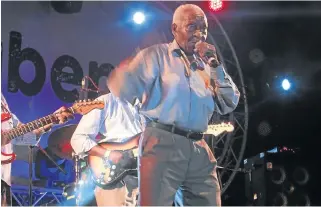  ?? /Supplied ?? National treasure: Musicians and performers played a tribute at the Marrabenta Festival to celebrate musician Dilon Djindji, 88, who sang two songs.