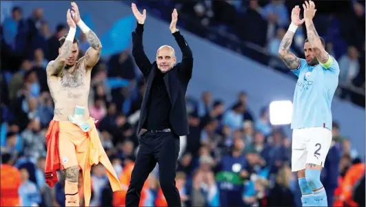  ?? Getty Images Photo: ?? Chance to win…Manchester City’s Pep Guardiola said a final against an Italian team is not the best gift; they are competitiv­e.