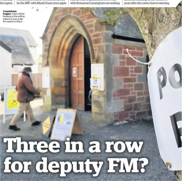  ??  ?? Countdown begins Voters will be heading to the polling stations in just under five weeks on May 6