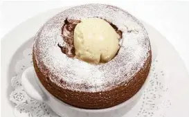  ??  ?? La Table’s Grand Chocolate Soufflé is not to be missed.