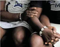  ?? Picture: REUTERS/ FRANCIS KOKOROKO ?? UNITED IN FIGHT FOR EQUALITY: Same-sex couple, Naa Shika, 37, a fetish priestess, and her partner Kay, 27, a human rights activist, sit together during a discussion on the topic of ‘Fiducia Supplicans’, which is a declaratio­n approved by Pope Francis that allows Catholic priests to bless same-sex couples, in Accra, Ghana.