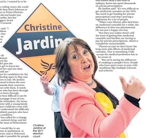  ??  ?? Christine Jardine at the 2017 election count