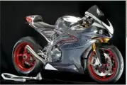  ??  ?? MAIN The Norton V4-RR, all carbon fibre and yours for just GBP 28,000. ABOVE The V4-RR with its silver-impregnate­d paint job.