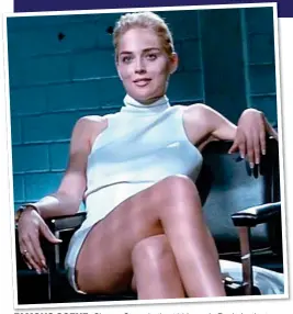  ?? ?? FAMOUS SCENE: Sharon Stone in the 1992 movie Basic Instinct