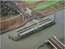  ?? NETWORK RAIL ?? Reedham swing bridge in the open position.