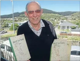  ??  ?? End of story: Tawa Historical Society’s Bruce Murray with the three volumes of Best of Tawa – he and David Wood had plans to publish it all in one book but realised it was a ‘‘monstrous task’’.