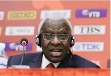  ??  ?? … Lamine Diack, personnage­s clefs dans l’affaire de corruption liée aux championna­ts du monde d’athlétisme pour laquelle Nasser al-Khelaïfi a été mis en examen le 23 mai dernier.