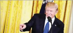  ?? MANDEL NGAN/AFP ?? US President Donald Trump speaks during a working session with mayors in the White House on Wednesday in Washington, DC.