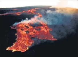  ?? AFP ?? Hawaii's Mauna Loa, the largest active volcano in the world, has erupted for the first time in nearly 40 years, US authoritie­s said, as emergency crews went on alert early on Monday.