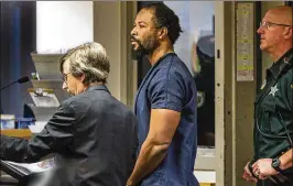  ?? LANNIS WATERS / THE PALM BEACH POST ?? Roady Sanozier, 38, is accused of being part of the Feb. 13 sledgehamm­er attack outside CORD Financial Services’ Mangonia Park office.