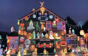  ??  ?? The Brailsford Christmas lights have been switched on, helping to raise money for Wallace and Gromit’s Grand Appeal