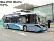  ??  ?? One of the electric buses.