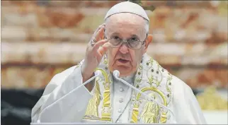  ?? FILIPPO MONTEFORTE / EFE ?? Advertenci­a. El papa Francisco dice que la mafia italiana debe ser combatida y alejada de la Iglesia católica.