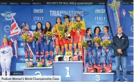  ?? ?? Podium Women’s World Championsh­ip Class