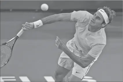  ?? MARK J. TERRILL/AP ?? Four-time Indian Wells champion Roger Federer defeated Andreas Seppi 6-3, 6-4.