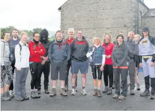 ??  ?? ●● Adelphi staff in Bollington took on the Yorkshire Three Peaks Challenge in aid of East Cheshire Hospice